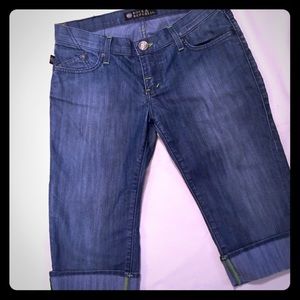 Rock & Republic cuffed Bermuda jean shorts